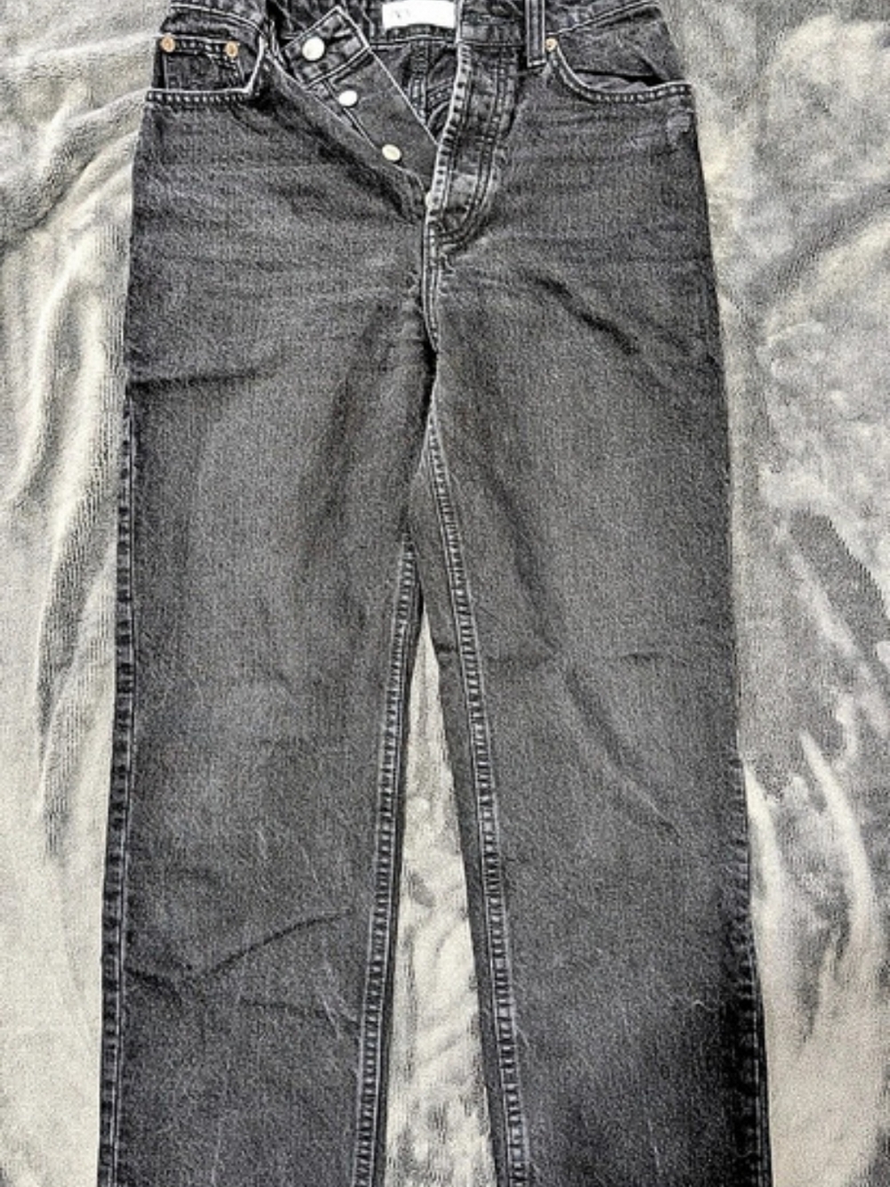 Zara Straight Leg Jeans in Black